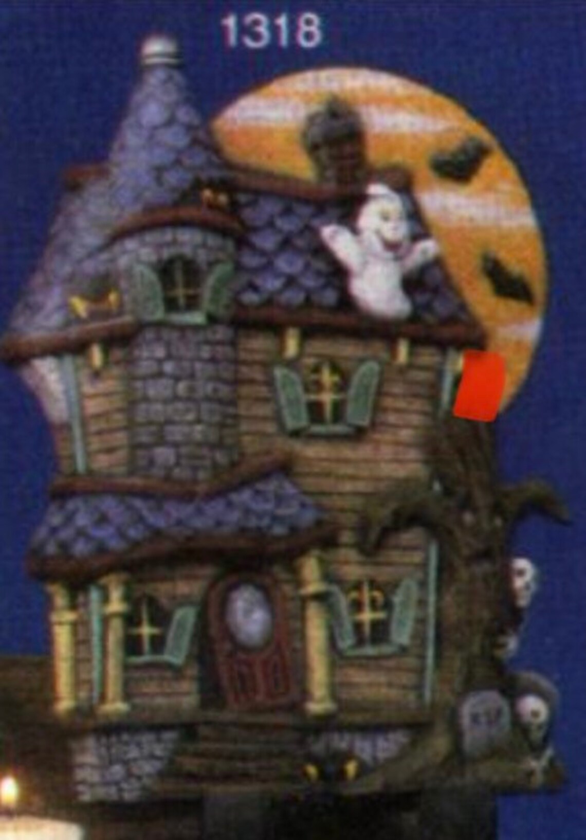 Ceramic bisque Halloween haunted house plaque ready to paint Etsy