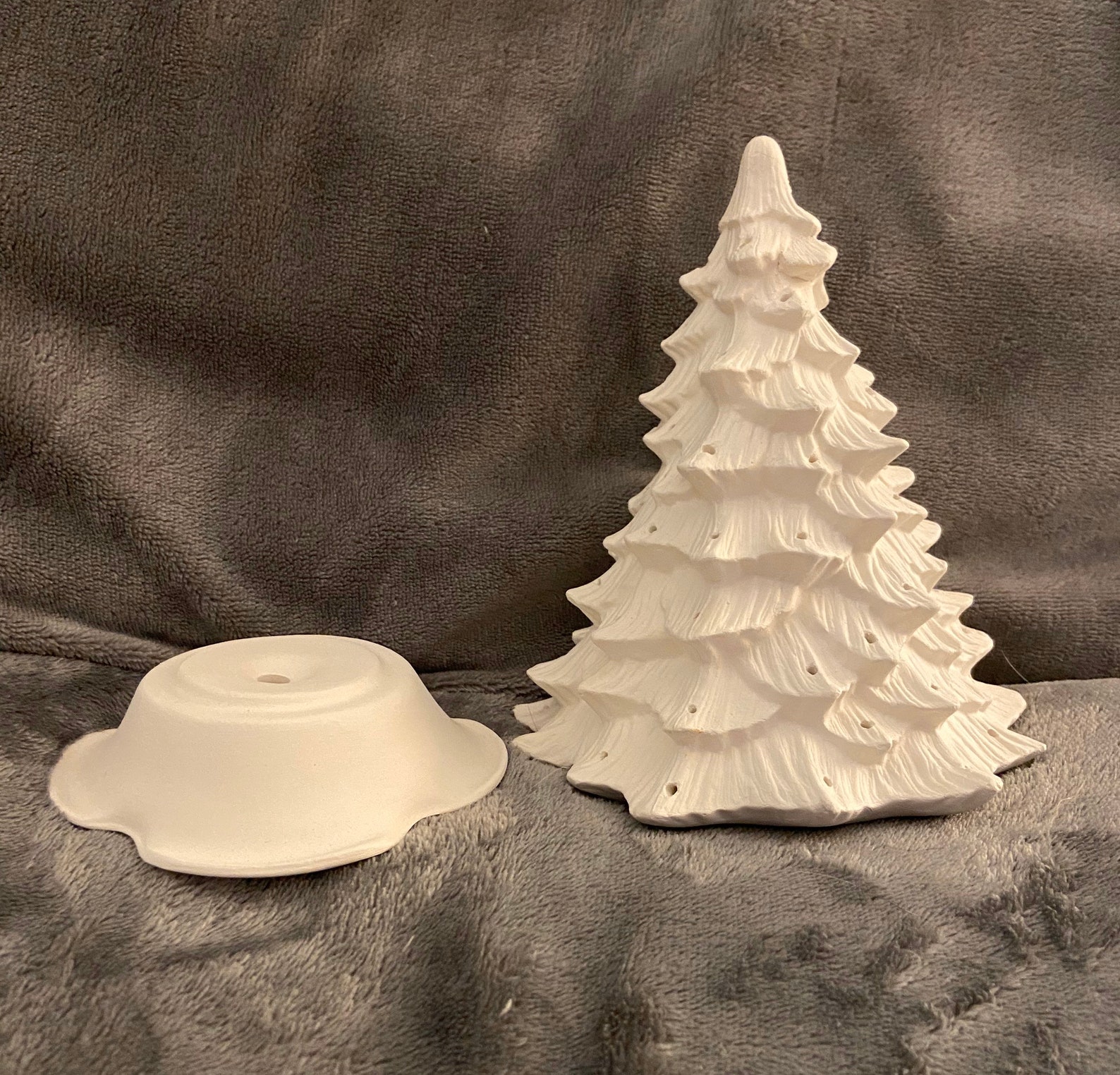 Ceramic bisque Christmas tree ready to paint Etsy