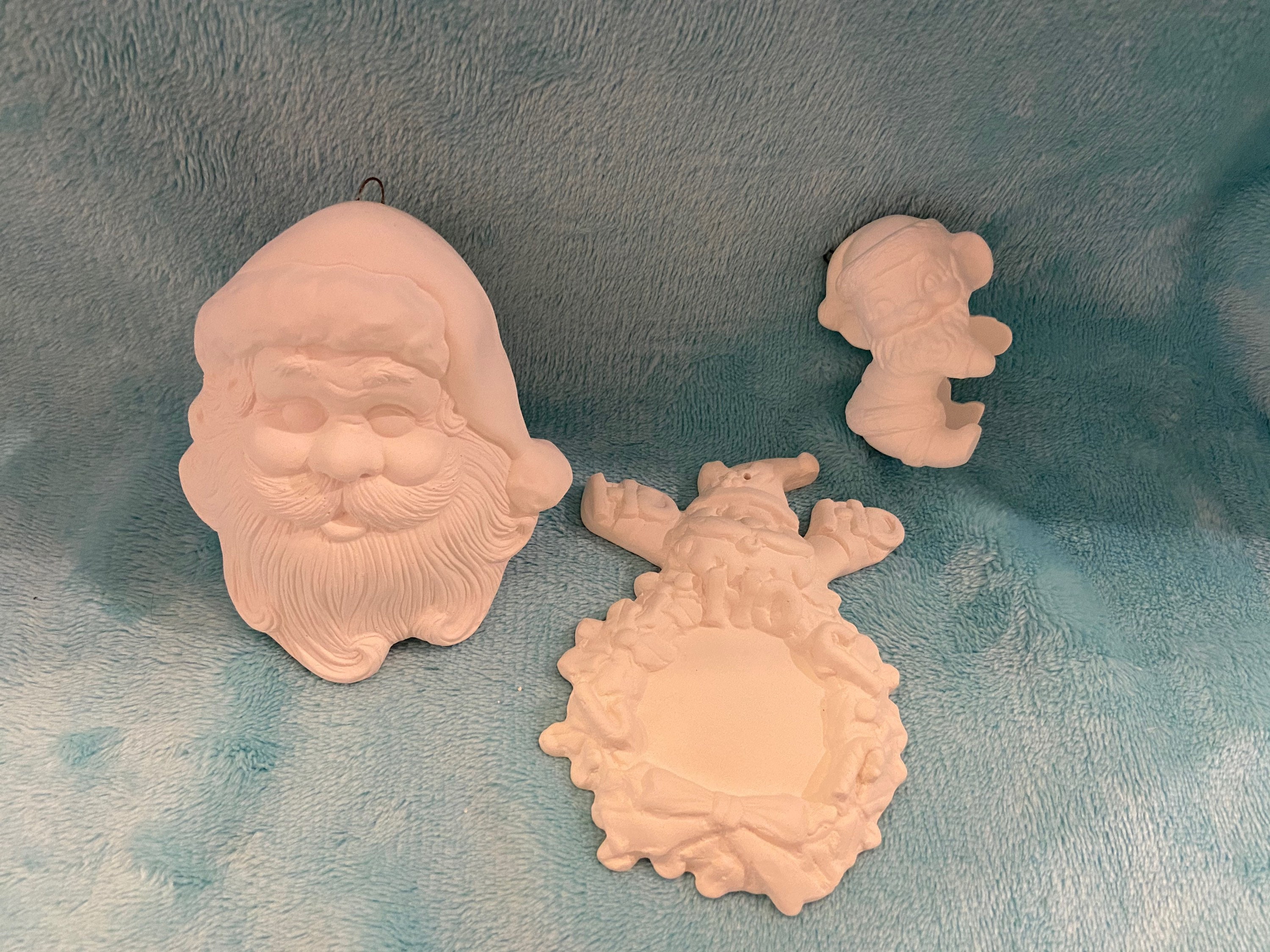 Ceramic bisque Christmas ornament set ready to paint Etsy