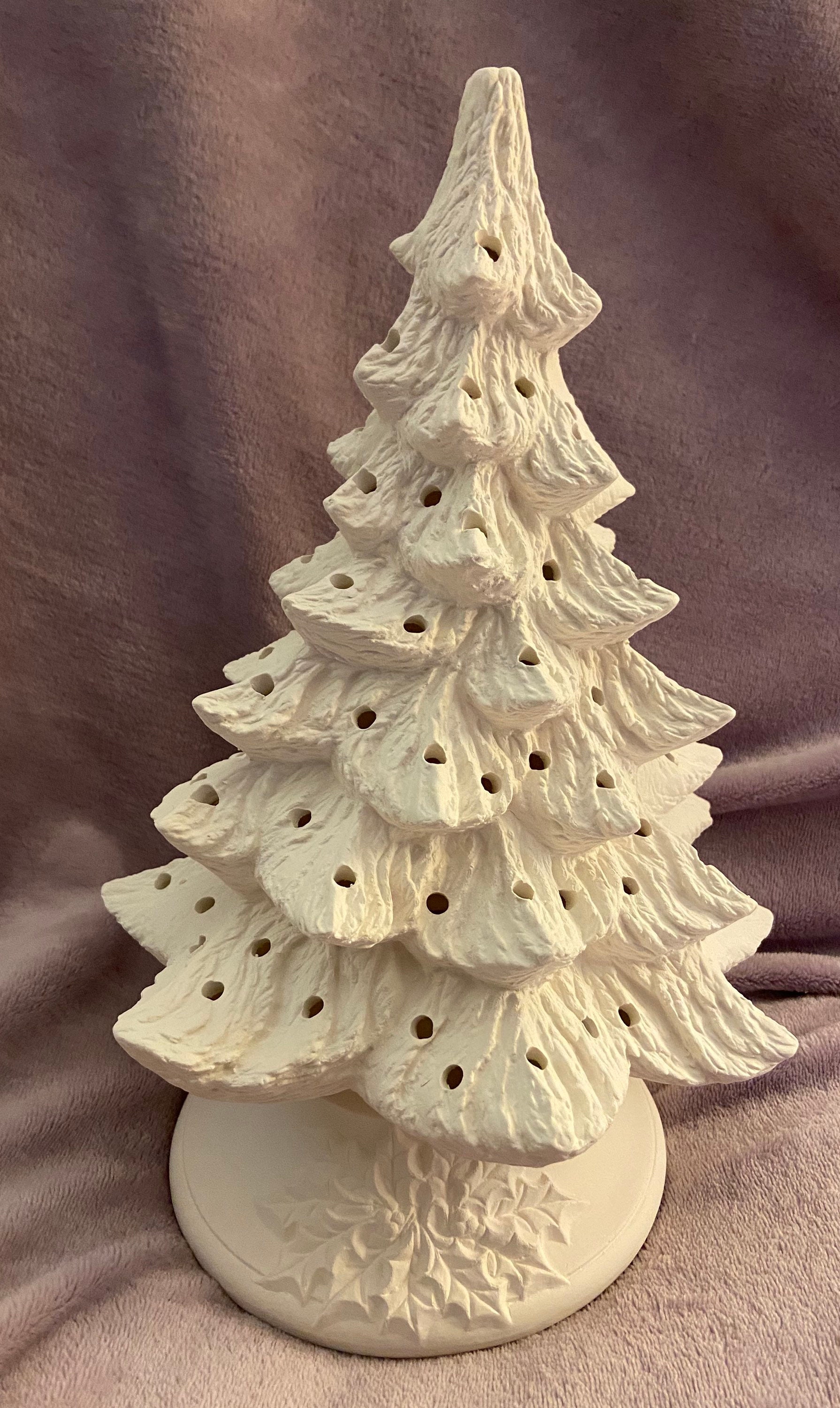 Ceramic bisque Christmas tree small original style ready to Etsy