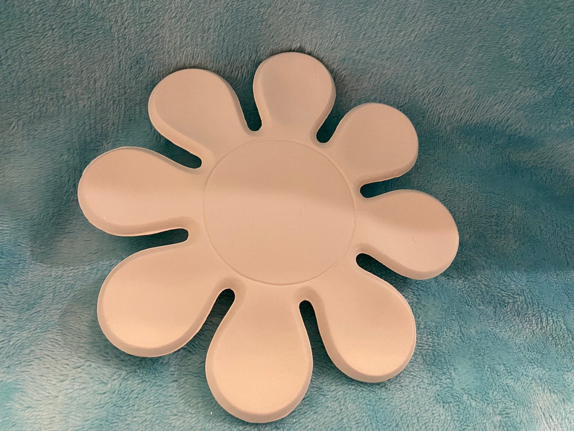 Ceramic bisque flower trivet ready to paint Etsy