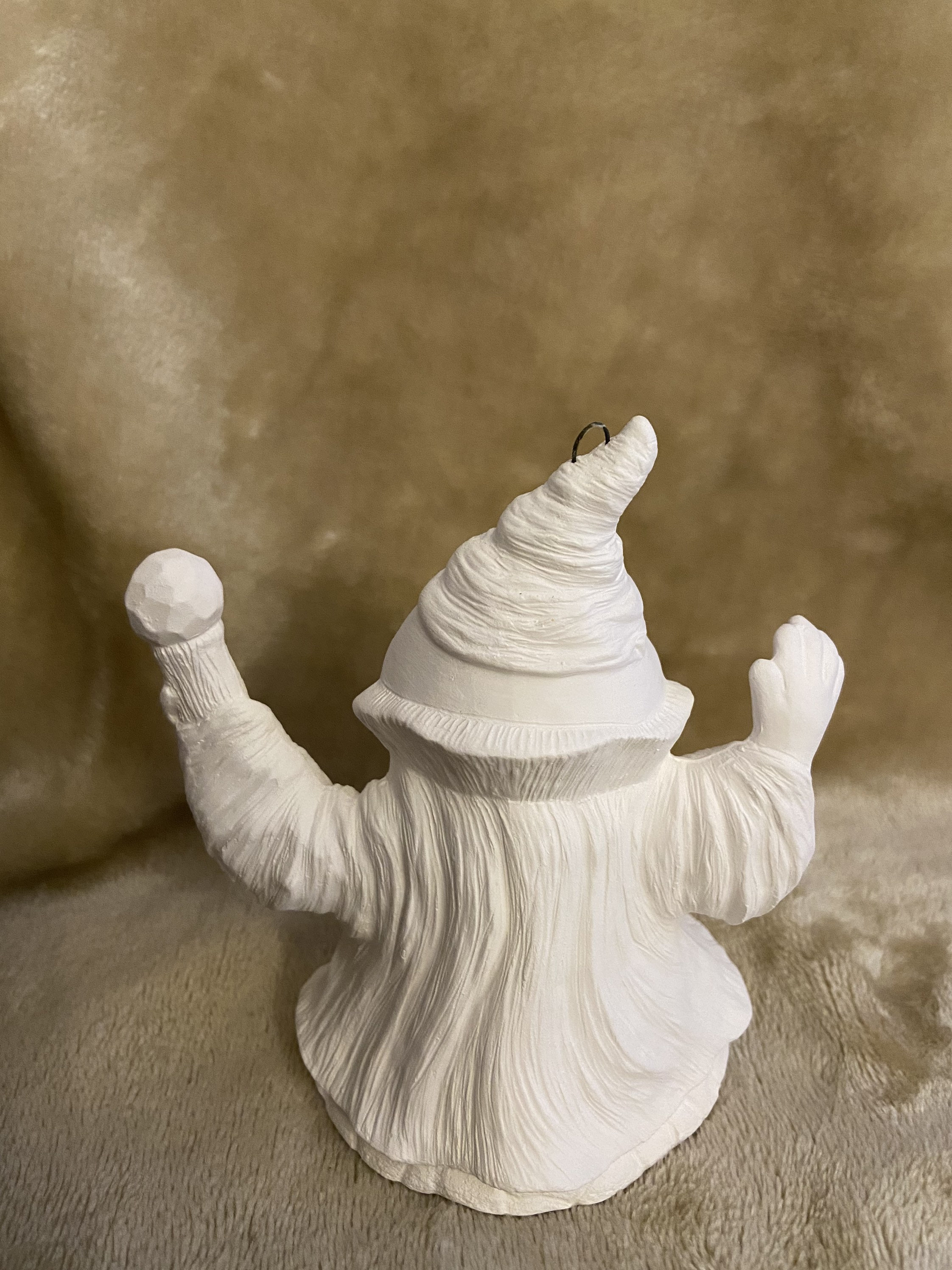 Ceramic bisque frog wizard ornament ready to paint Etsy