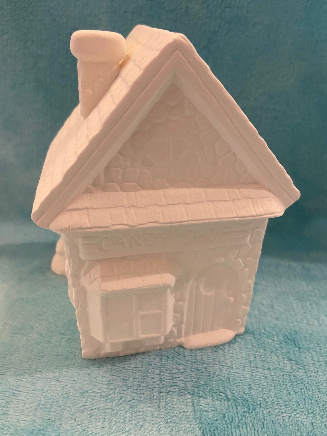 Ceramic bisque Scioto Christmas village candy shop ready to Etsy