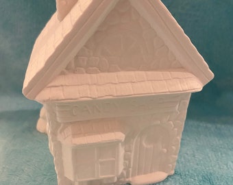 Ceramic bisque Scioto Christmas village candy shop ready to paint