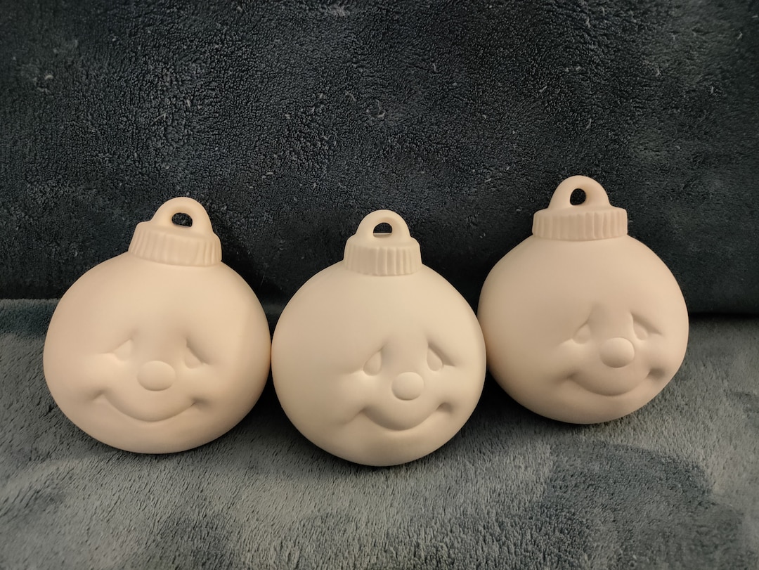 Ceramic Bisque Ornament Set Ready to Paint Etsy