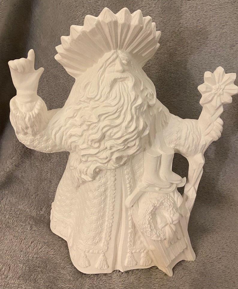 Gare Crystal Santa Ceramic Bisque Ready to Paint 2843 Etsy
