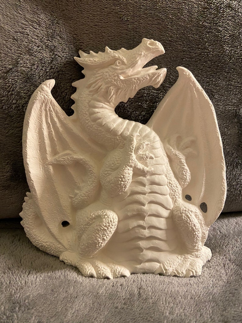 Ceramic bisque dragon ready to paint Etsy