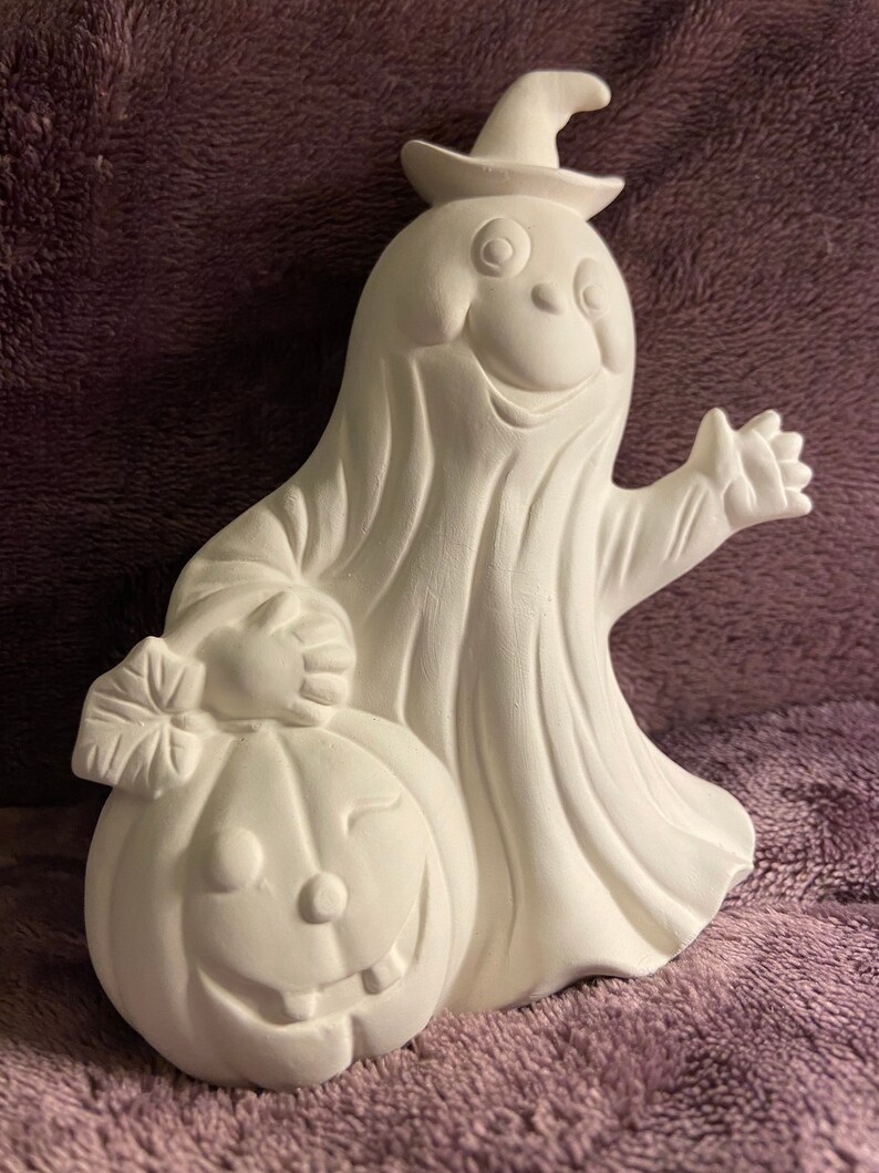 Ceramic Bisque Halloween Ghost Ready to Paint Etsy