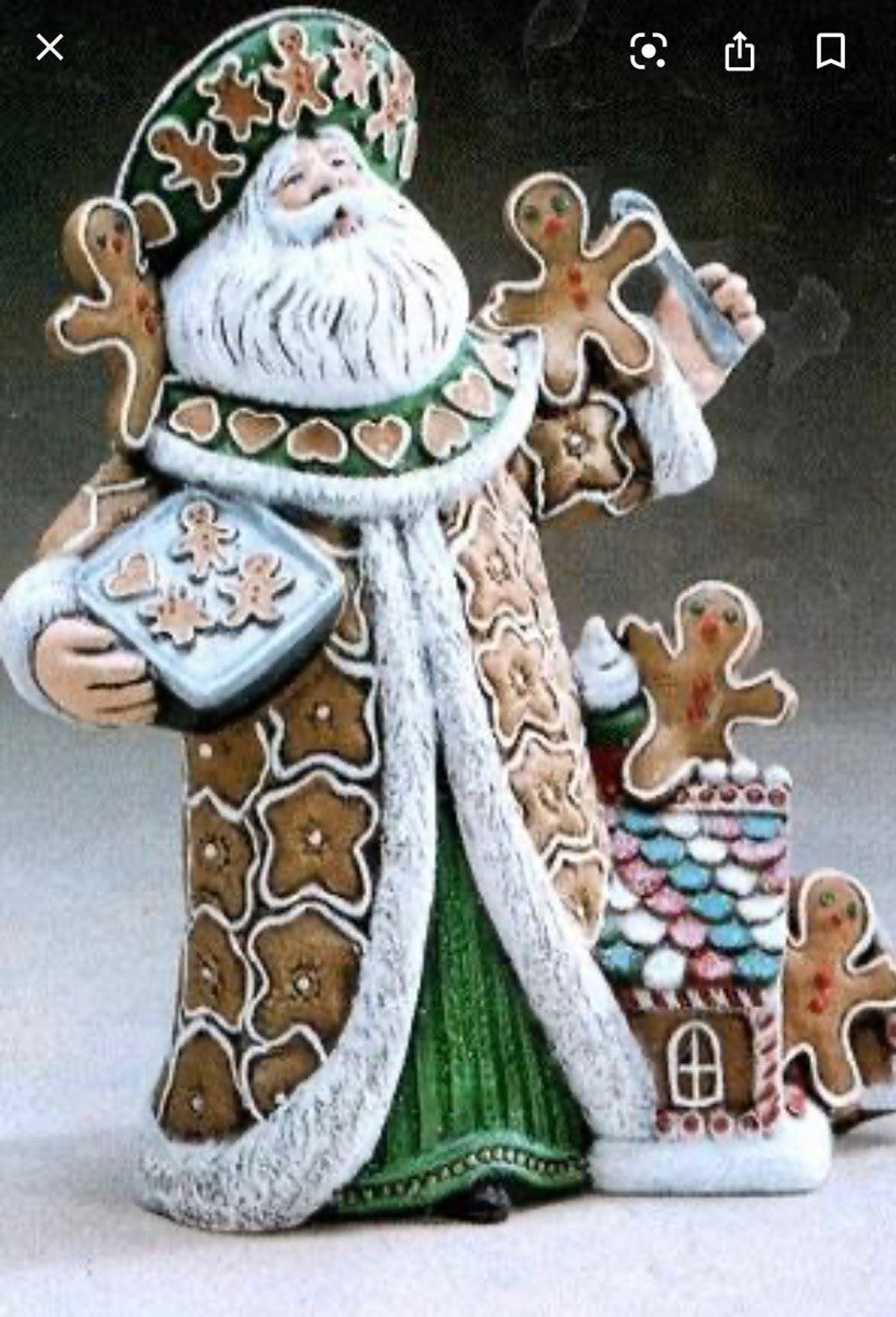 Gare Gingerbread Santa Ceramic Bisque Ready to Paint 3007 Etsy Australia
