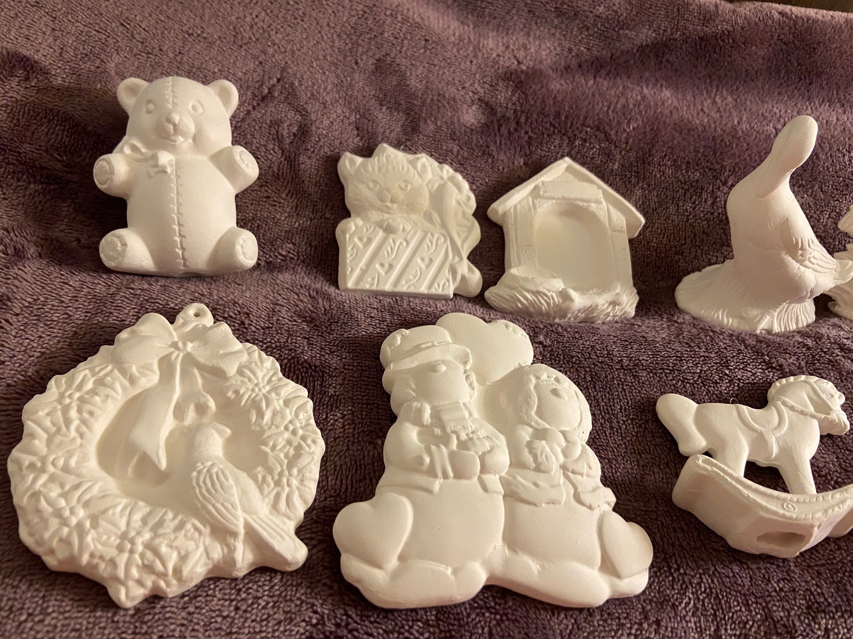 Ceramic bisque holiday ornaments set ready to paint Etsy