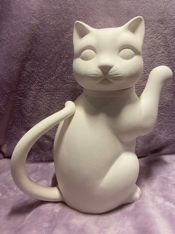 Cat pitcher ceramic bisque ready to paint Etsy