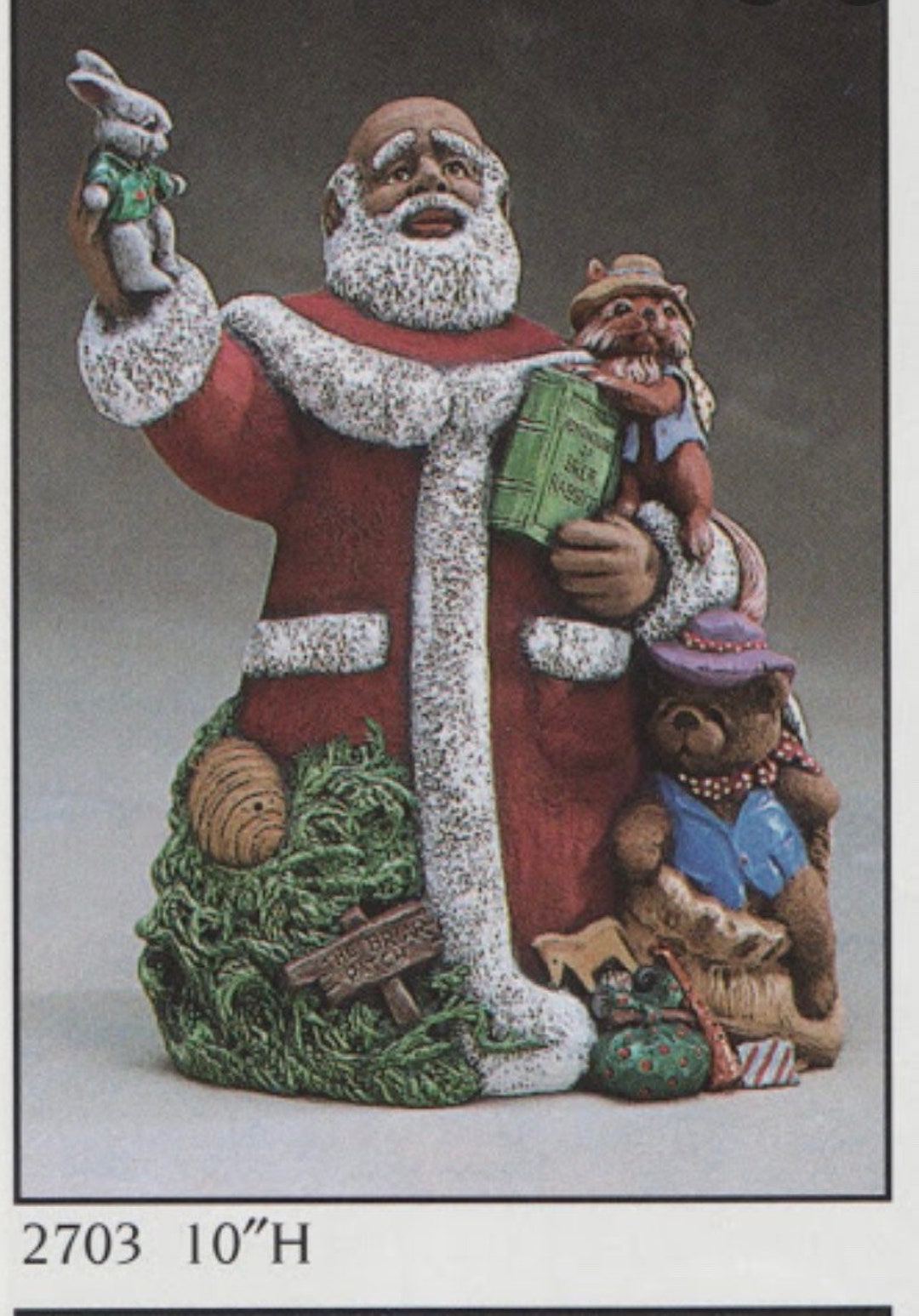 Gare Animals Santa Ceramic Bisque Ready to Paint 2703 Etsy