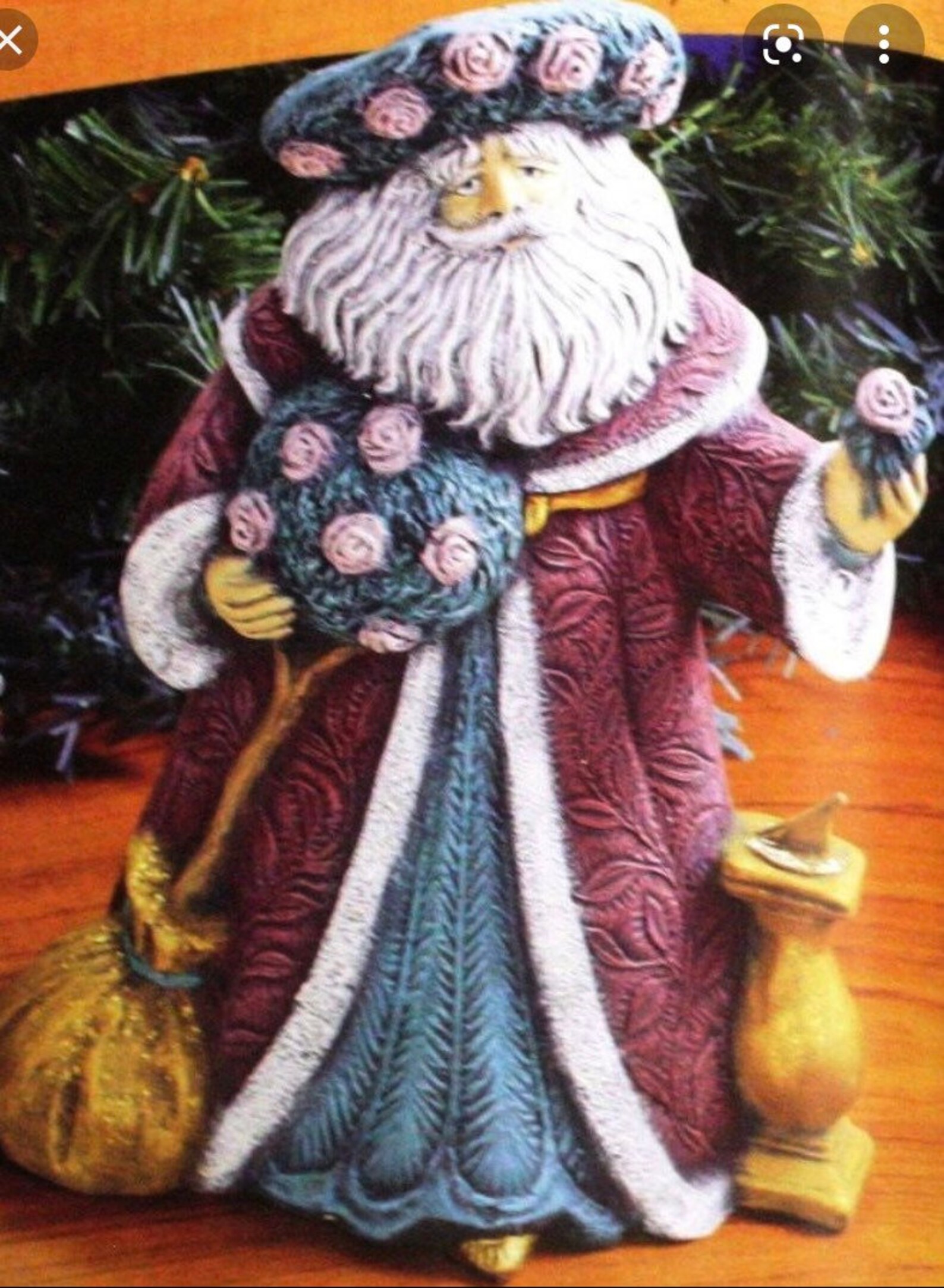 Gare Rose Santa Ceramic Bisque Ready to Paint 2659 Etsy