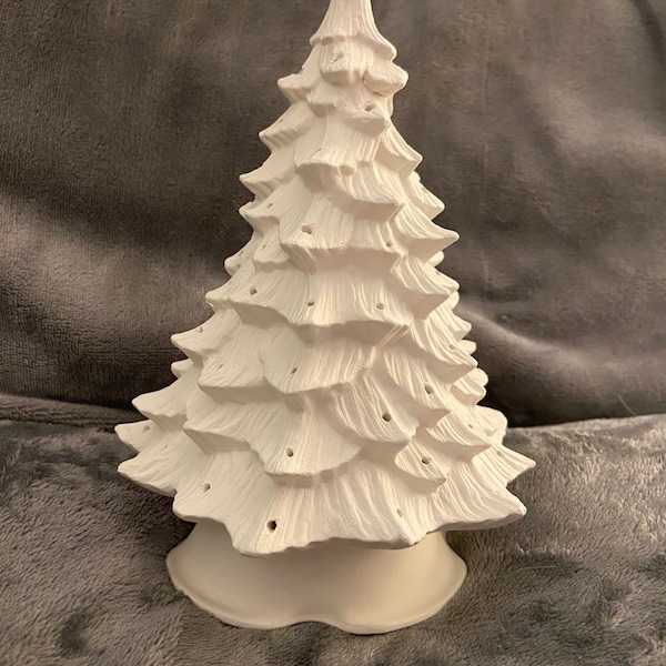 Ceramic bisque Christmas tree ready to paint