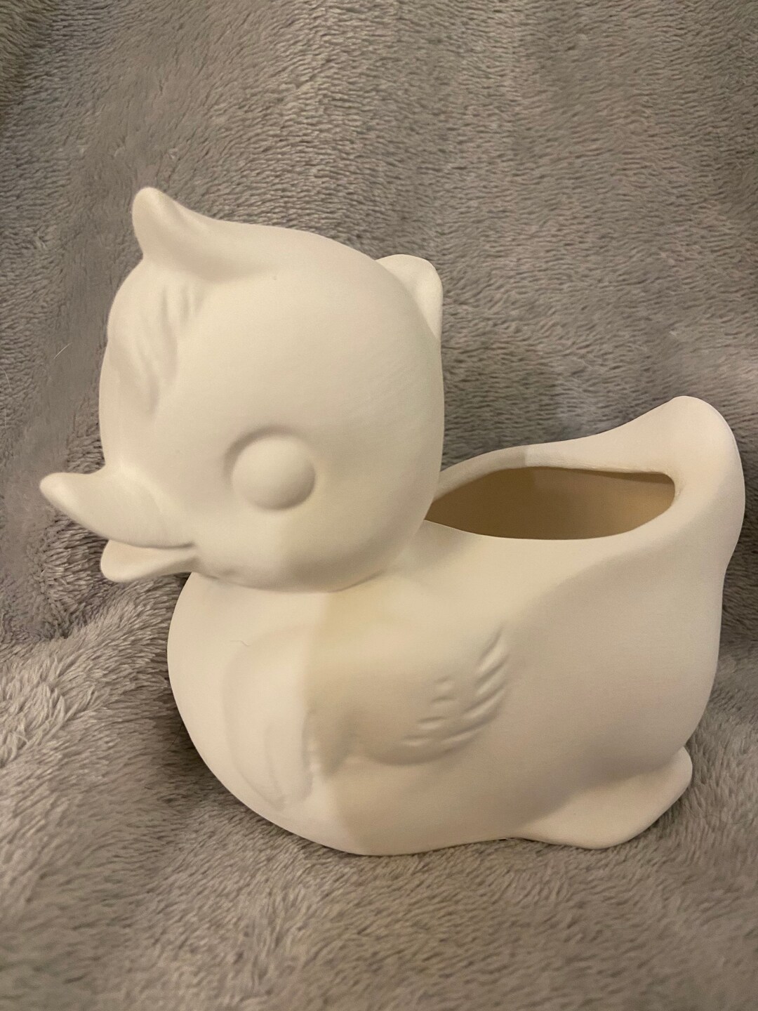Ceramic Bisque Small Duck Candy Dish Flower Pot Ready to Paint Etsy