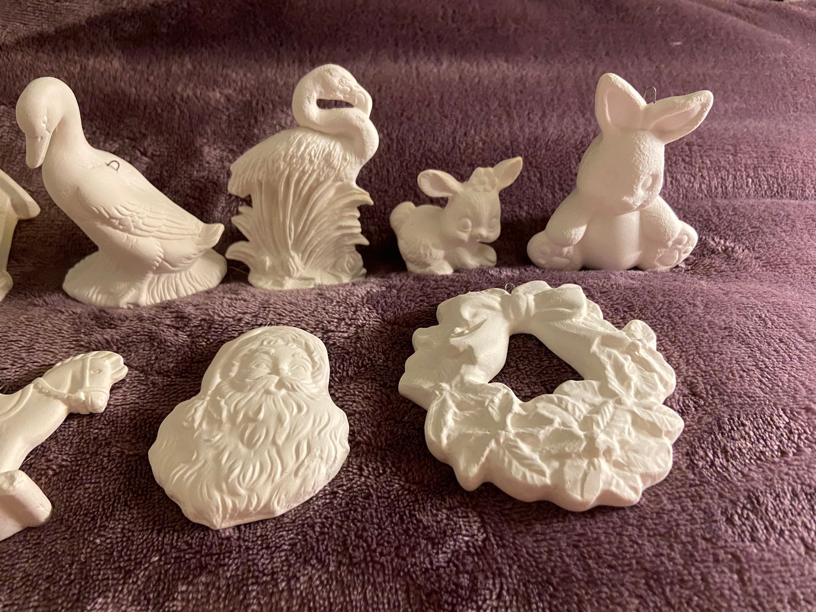 Ceramic Bisque Holiday Ornaments Set Ready to Paint Etsy