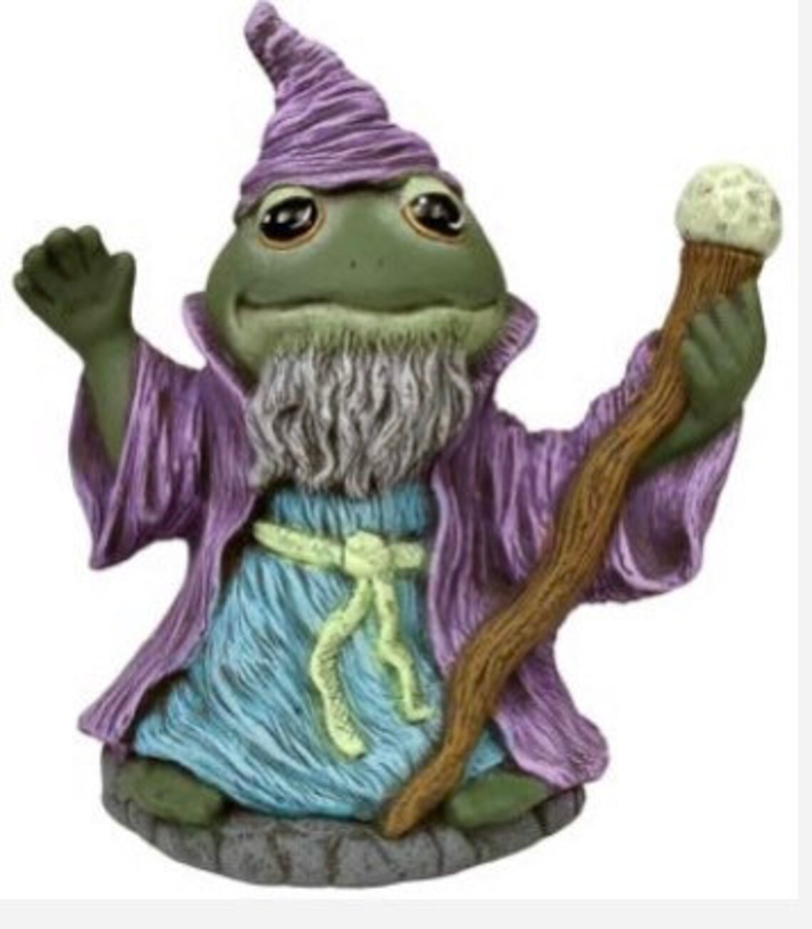 Ceramic bisque frog wizard ornament ready to paint Etsy