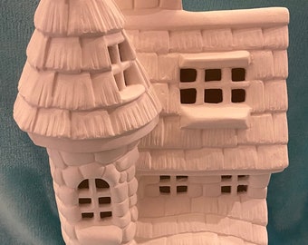 Ceramic bisque Santa’s chateau ready to paint