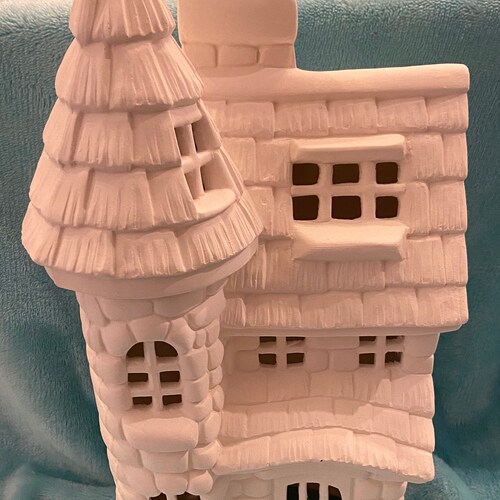 Ready to Paint Lodge House. Upainted Ceramic Bisque House. Etsy