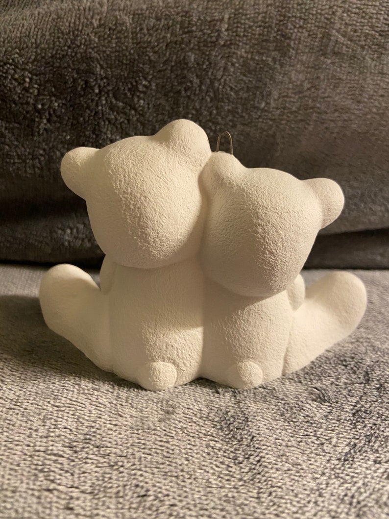 Ceramic Bisque Holiday Bears Gingerbread Ornament Ready to Etsy