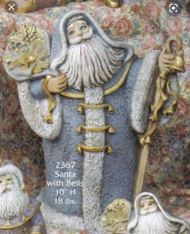 Gare Bells Santa Ceramic Bisque Ready to Paint 2367 Etsy