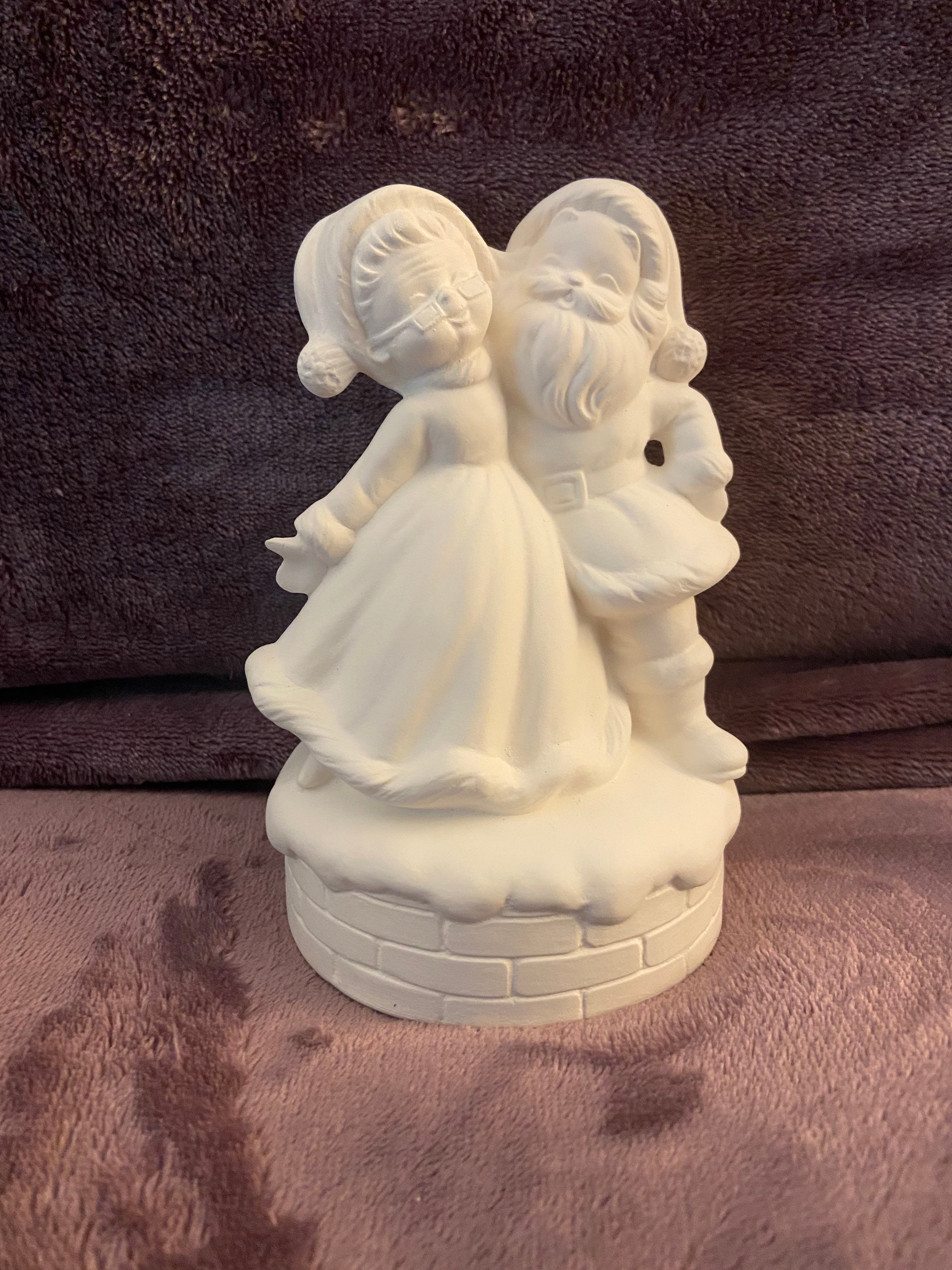 Ceramic Bisque ready to paint Mr & Mrs Claus Etsy