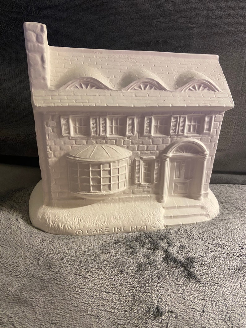 Ceramic bisque Large town house Christmas village piece ready Etsy