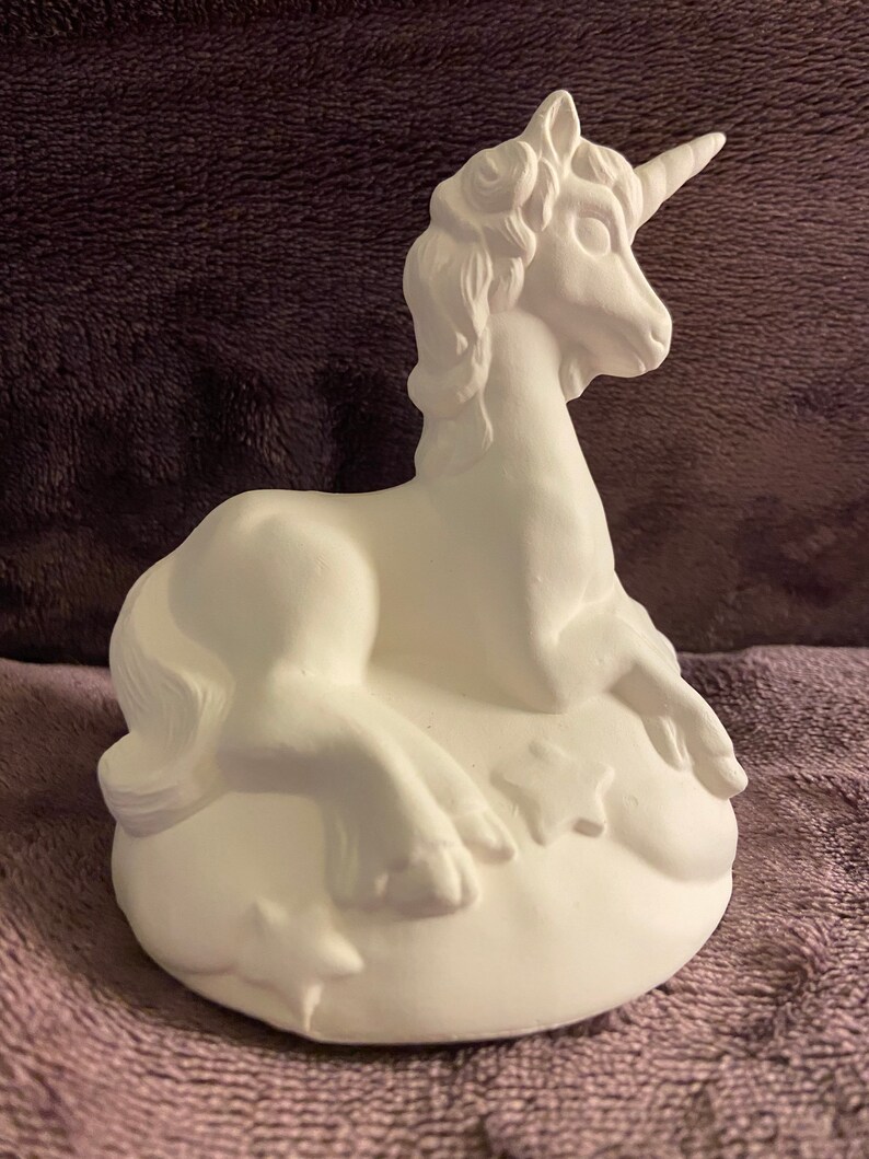 Ceramic Bisque Unicorn Ready to Paint Etsy