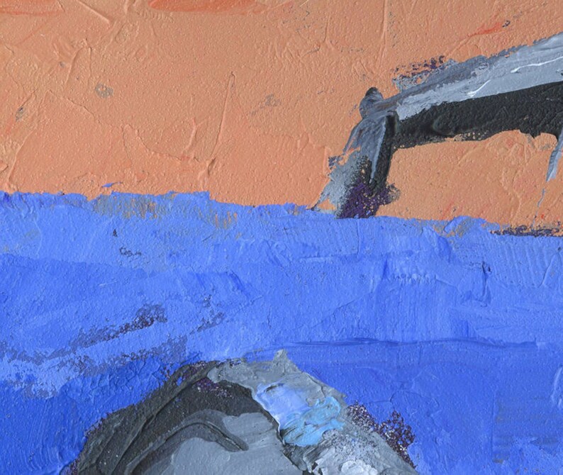 Original Painting Wall Art Classic Car Automotive Blue 1950 | Etsy