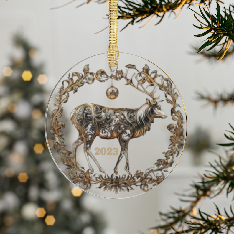 Acrylic 3D Christmas Ornaments, Couple Gift Custom, Dating Ornament