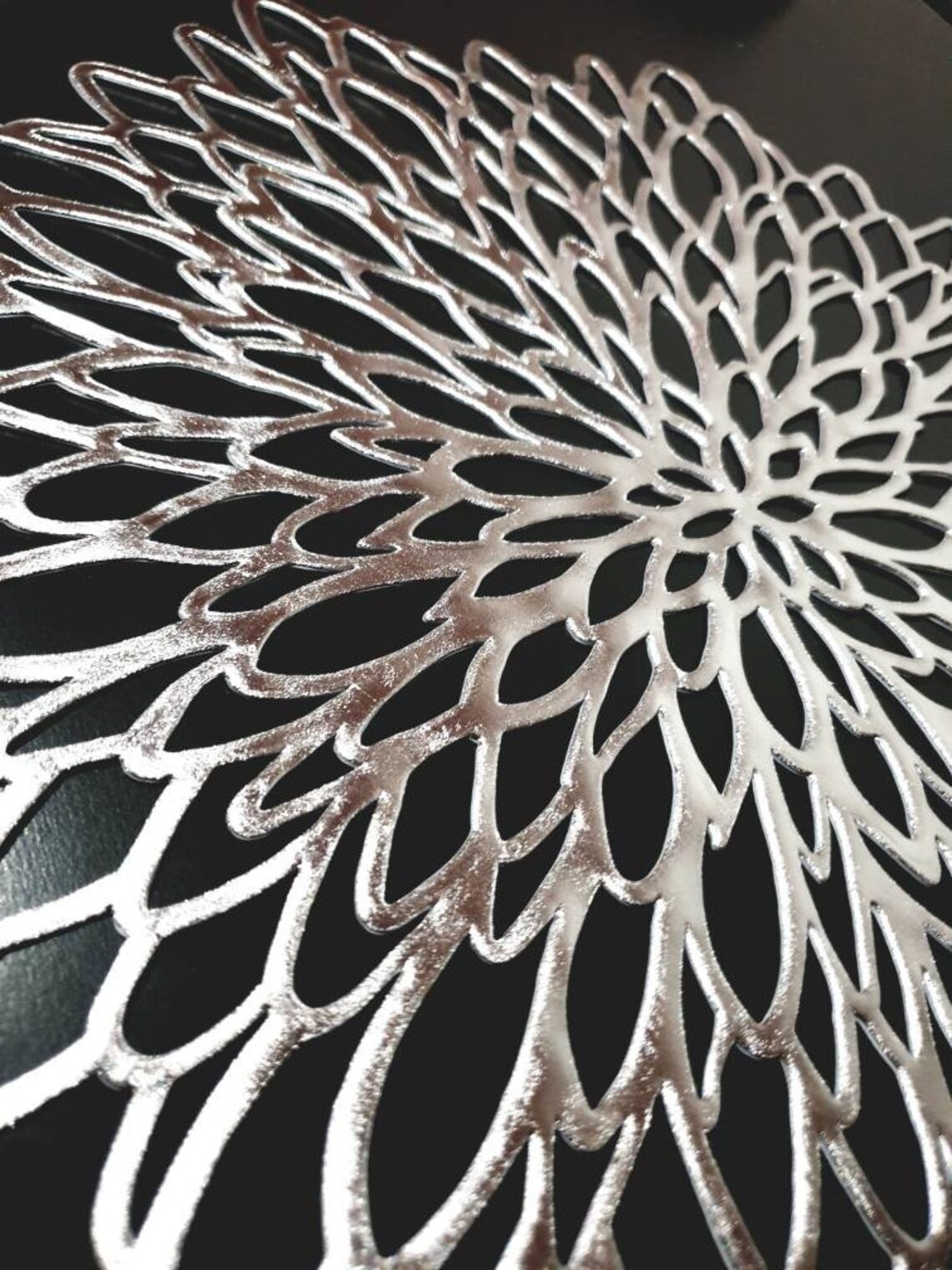 Set of 4 Silver Placemats/Christmas Placemats/Holiday Etsy