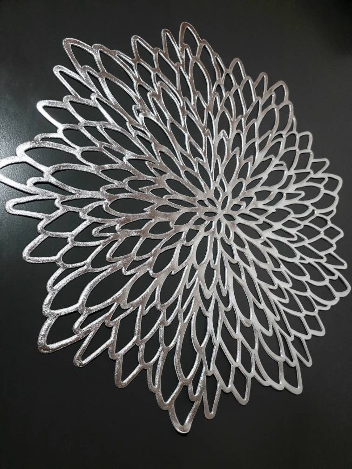 Set of 4 Silver Placemats/Christmas Placemats/Holiday Etsy