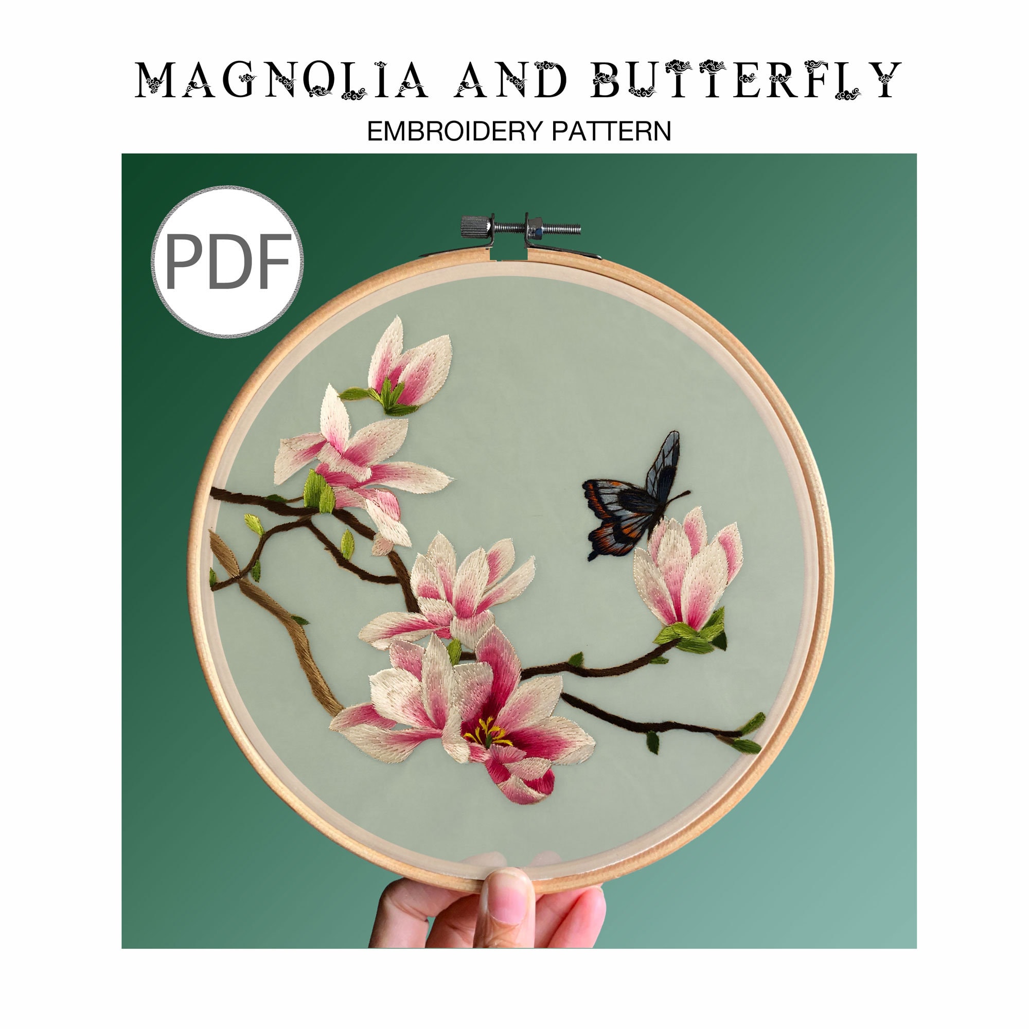 Pdf Diy Chinese Style Oriental Hand Embroidery Hoop Art Etsy