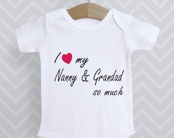 I Love My Grandad Beary Much Boys Girls Baby Grow Vest Bodysuit