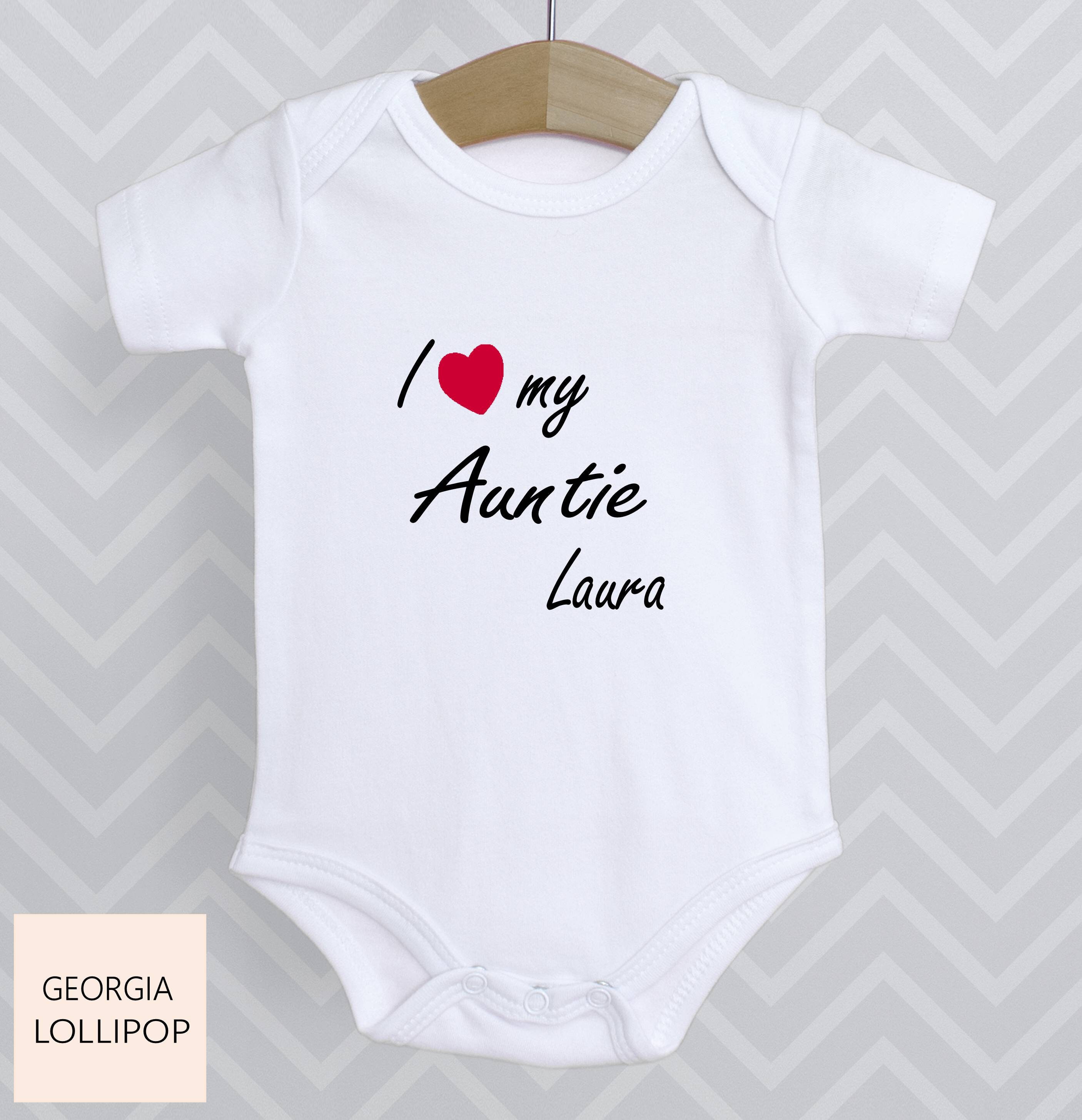 Personalised I Love My Auntie Aunty Baby Grow Bodysuit Etsy