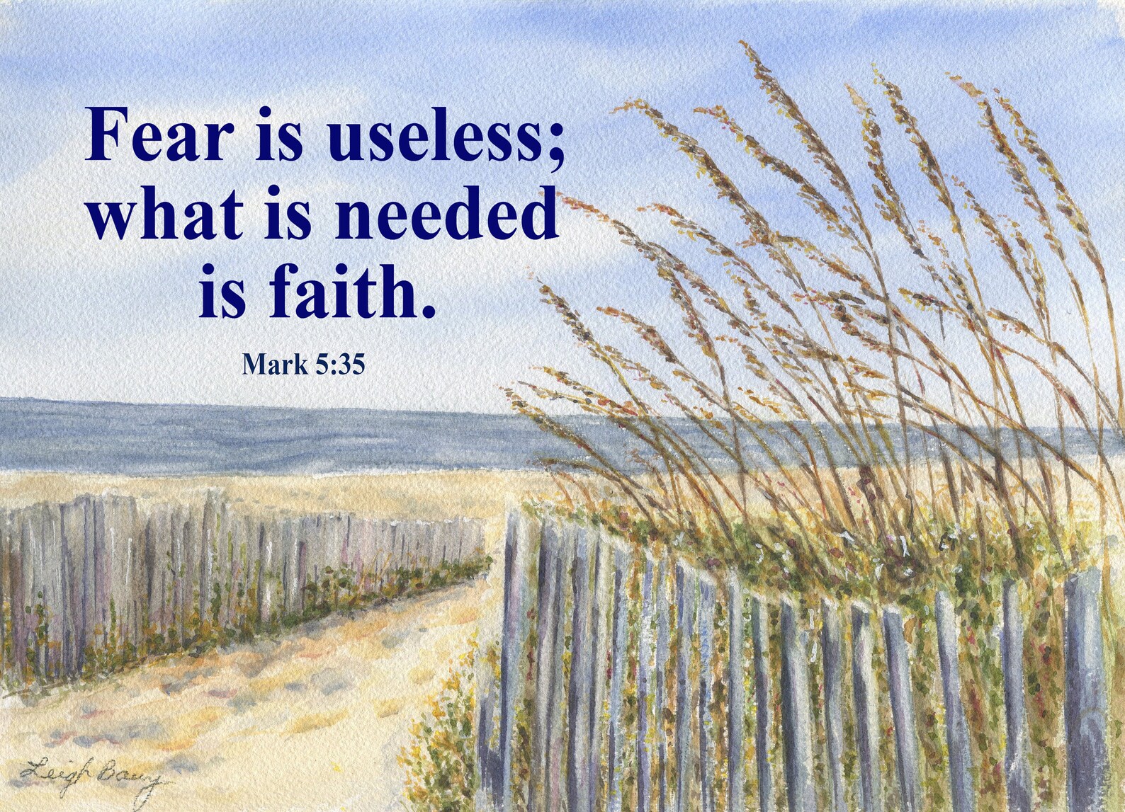 Fear is Useless Bible Verse Mark 535 Digital Download Etsy
