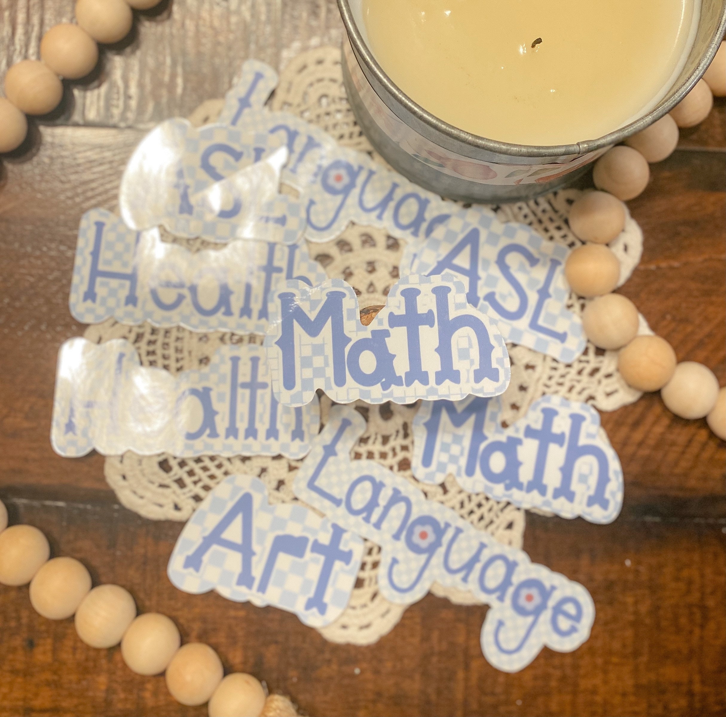 Subject labels for notebooks back to school supplies Etsy