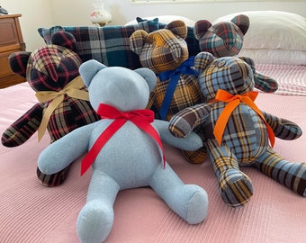Custom Memory Bear Keepsake: Made from Loved One's Clothing