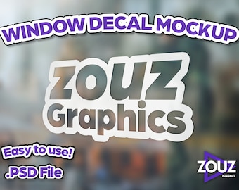 Window Decal Mockup: Professional Photoshop PSD Template