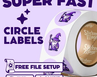Affordable Circle Labels | 2" and 3" Personalized Round Stickers for Events, Business, Gifts, on a roll