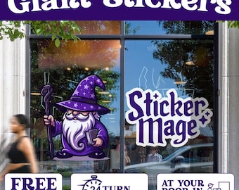 Custom Giant Vinyl Stickers | Waterproof Logo Decals for Walls, Windows, Vehicles