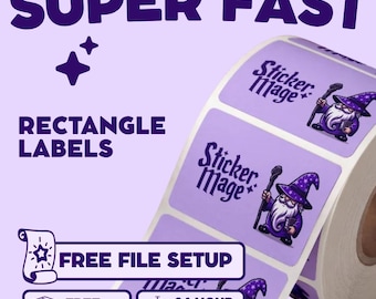 Affordable Rectangle Labels 4x3" | Personalized Stickers and labels for Events, Business, Gifts, on a roll