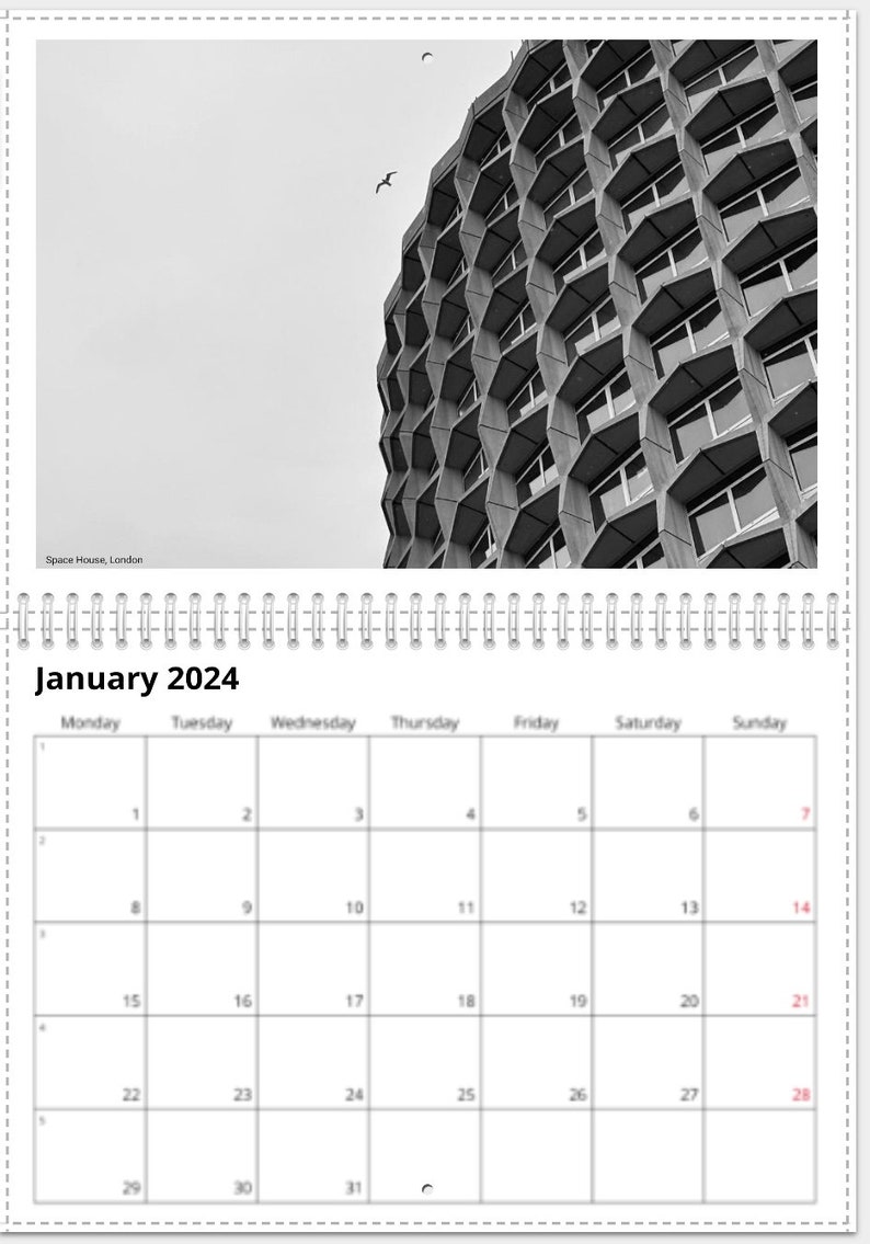 2024 Brutal Modernist and Modern Architecture Calendar by Etsy UK