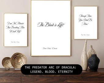 Dracula Quote Triptych | Gothic Literary Legends Print (Digital Download)