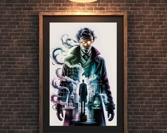 Invisible Man Wall Art Print | Literary Legends HG Wells | Sci-Fi Book Lover Decor Download