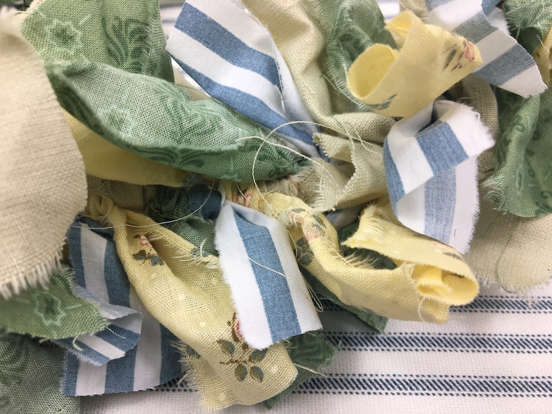 Farmhouse Rag Garland Banner Hand Made