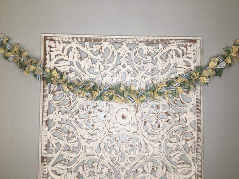 Farmhouse Rag Garland Banner Hand Made