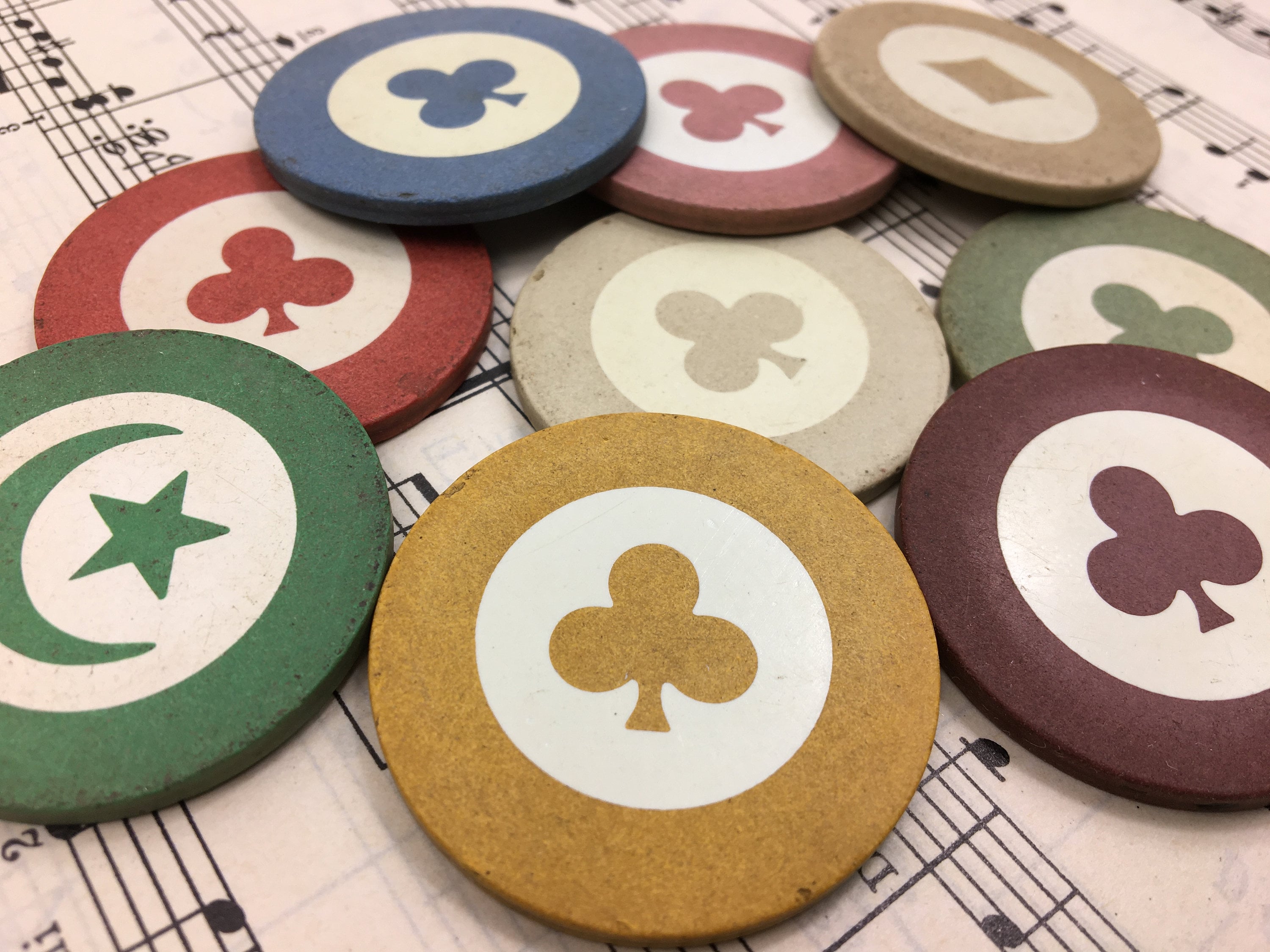 Vintage Poker Chips Etsy