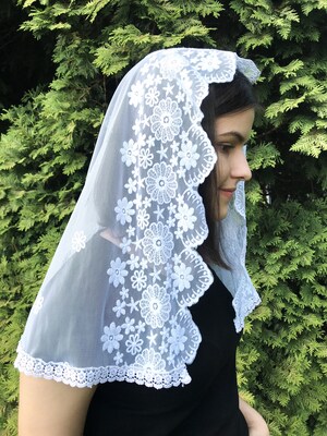 Voile En Dentelle Noire Long – Foulard D’église élégant, Châle, Couvre-chef Pour Femmes | Mariage, Messe, Occasion Spéciale