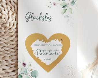 Patentante fragen Rubbelkarte Willst du meine Patentante sein